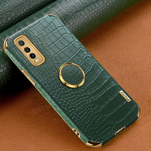 Soft Luxury Leather Snap On Case Cover XD3 for Vivo iQOO U1 Green