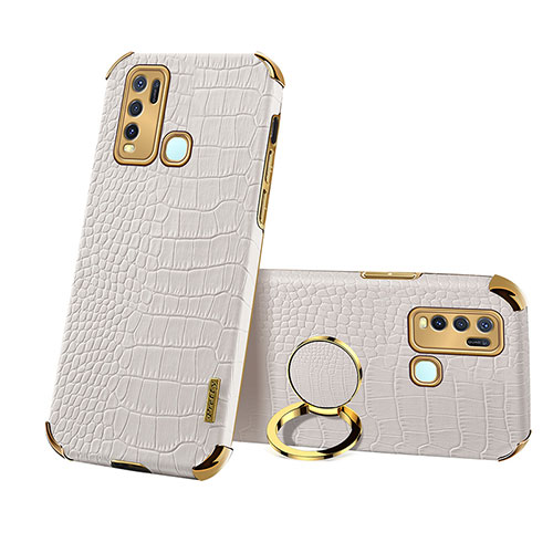 Soft Luxury Leather Snap On Case Cover XD3 for Vivo Y50 White