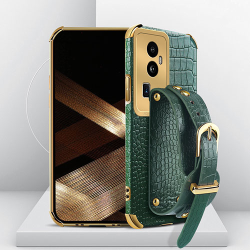 Soft Luxury Leather Snap On Case Cover XD4 for Oppo Reno10 Pro+ Plus 5G Green