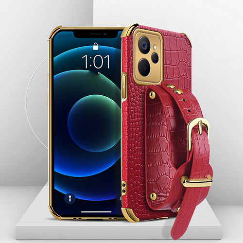 Soft Luxury Leather Snap On Case Cover XD4 for Realme 10 5G Red