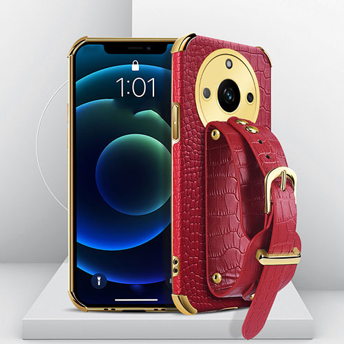 Soft Luxury Leather Snap On Case Cover XD4 for Realme 11 Pro 5G Red