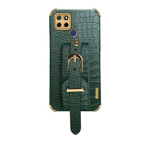 Soft Luxury Leather Snap On Case Cover XD4 for Realme V3 5G Green