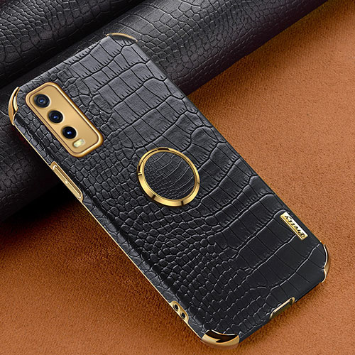 Soft Luxury Leather Snap On Case Cover XD4 for Vivo Y20 (2021) Black