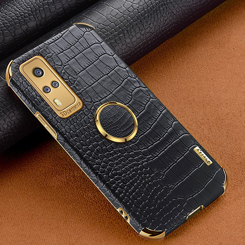 Soft Luxury Leather Snap On Case Cover XD4 for Vivo Y51 (2021) Black