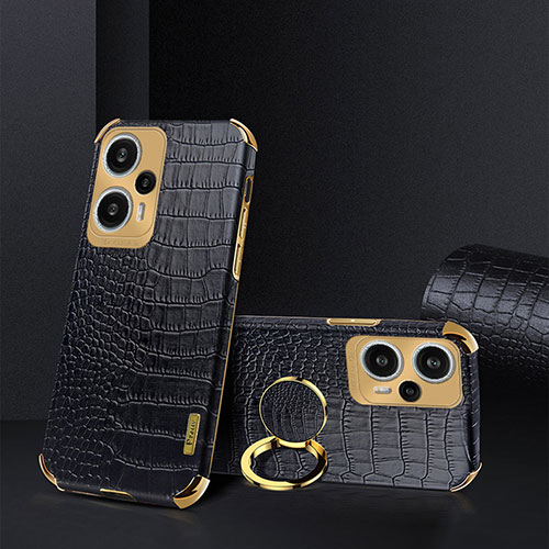 Soft Luxury Leather Snap On Case Cover XD4 for Xiaomi Poco F5 5G Black