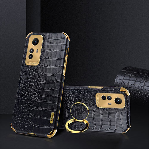 Soft Luxury Leather Snap On Case Cover XD4 for Xiaomi Redmi Note 12S Black