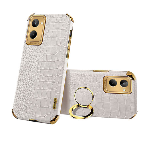 Soft Luxury Leather Snap On Case Cover XD5 for Realme 10 4G White