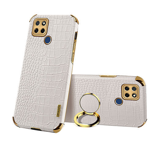 Soft Luxury Leather Snap On Case Cover XD5 for Realme Q2i 5G White