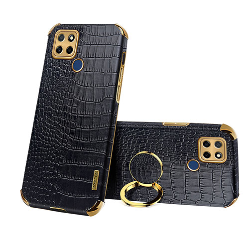 Soft Luxury Leather Snap On Case Cover XD5 for Realme V3 5G Black