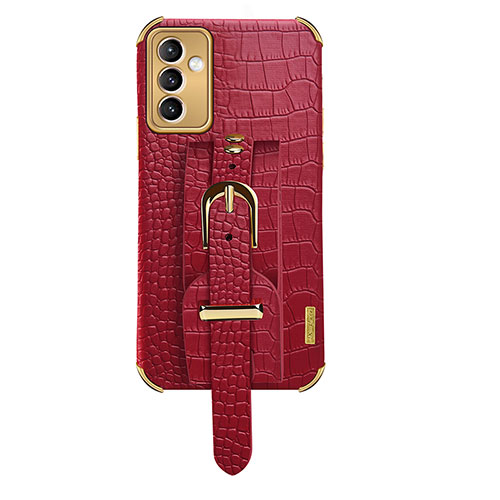 Soft Luxury Leather Snap On Case Cover XD5 for Samsung Galaxy A05s Red