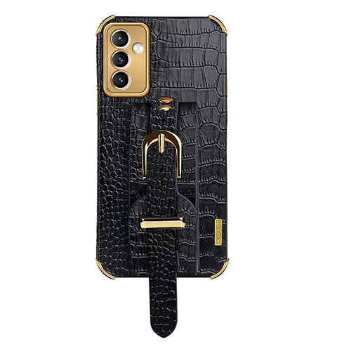 Soft Luxury Leather Snap On Case Cover XD5 for Samsung Galaxy A24 4G Black