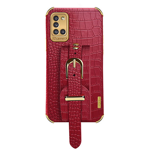 Soft Luxury Leather Snap On Case Cover XD5 for Samsung Galaxy A31 Red