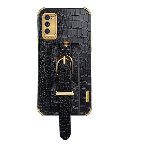 Soft Luxury Leather Snap On Case Cover XD5 for Samsung Galaxy A41 Black