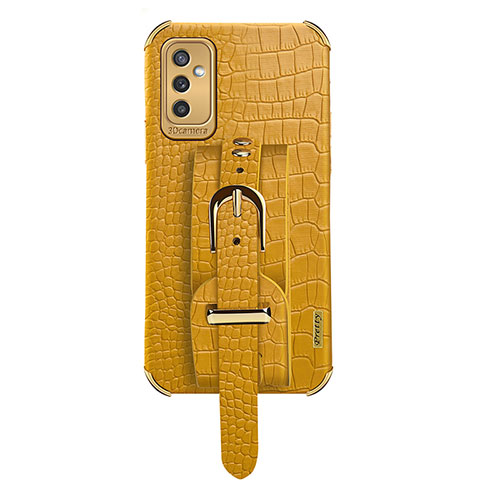 Soft Luxury Leather Snap On Case Cover XD5 for Samsung Galaxy M52 5G Yellow