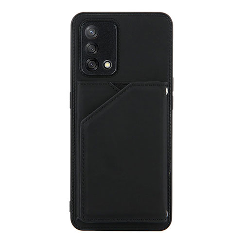 Soft Luxury Leather Snap On Case Cover Y01B for Oppo A74 4G Black