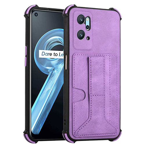 Soft Luxury Leather Snap On Case Cover Y01B for Oppo K10 4G Purple