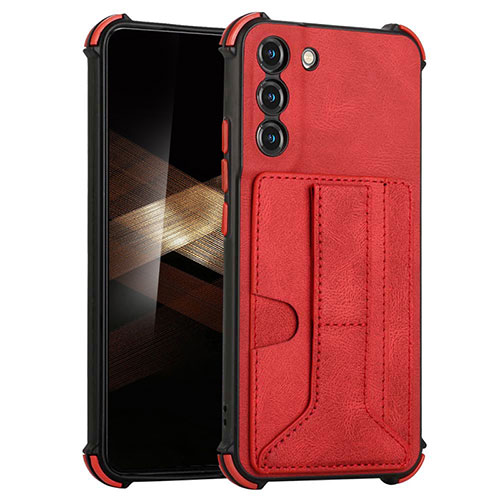 Soft Luxury Leather Snap On Case Cover Y01B for Samsung Galaxy S24 5G Red