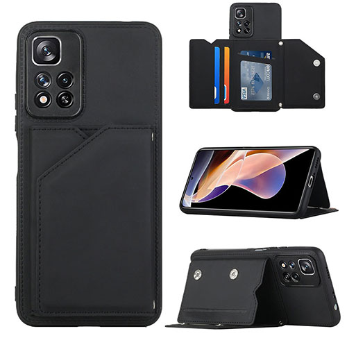Soft Luxury Leather Snap On Case Cover Y01B for Xiaomi Mi 11i 5G (2022) Black