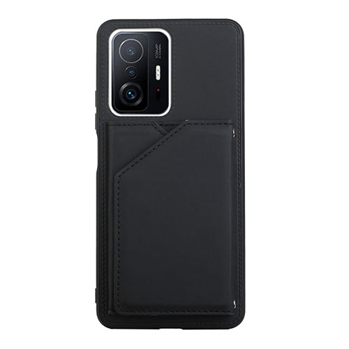 Soft Luxury Leather Snap On Case Cover Y01B for Xiaomi Mi 11T 5G Black