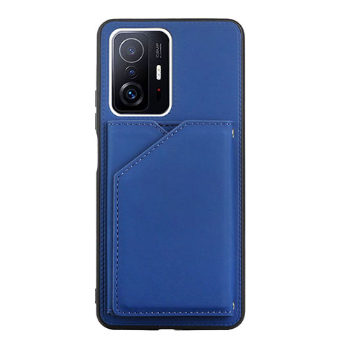 Soft Luxury Leather Snap On Case Cover Y01B for Xiaomi Mi 11T Pro 5G Blue