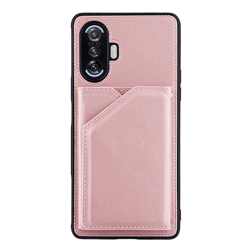 Soft Luxury Leather Snap On Case Cover Y01B for Xiaomi Poco F3 GT 5G Rose Gold