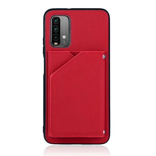 Soft Luxury Leather Snap On Case Cover Y01B for Xiaomi Redmi 9 Power Red