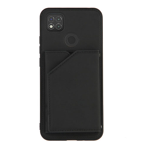 Soft Luxury Leather Snap On Case Cover Y01B for Xiaomi Redmi 9C Black