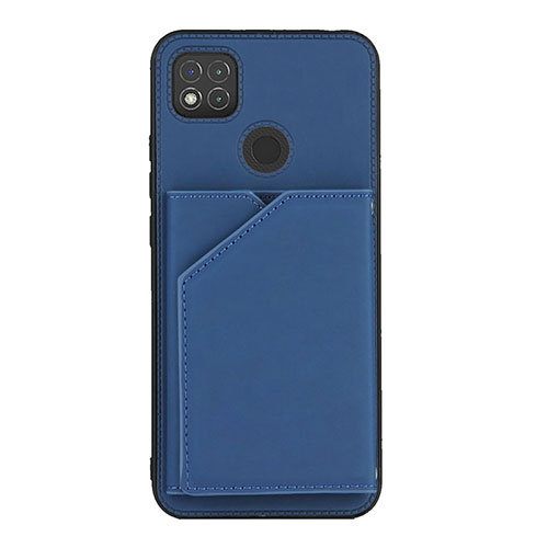 Soft Luxury Leather Snap On Case Cover Y01B for Xiaomi Redmi 9C Blue