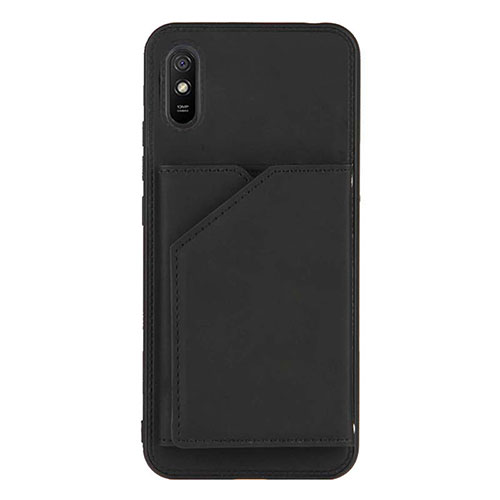 Soft Luxury Leather Snap On Case Cover Y01B for Xiaomi Redmi 9i Black