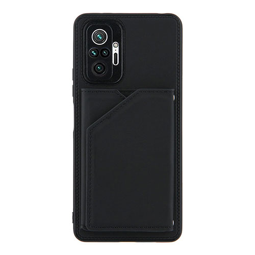 Soft Luxury Leather Snap On Case Cover Y01B for Xiaomi Redmi Note 10 Pro 4G Black
