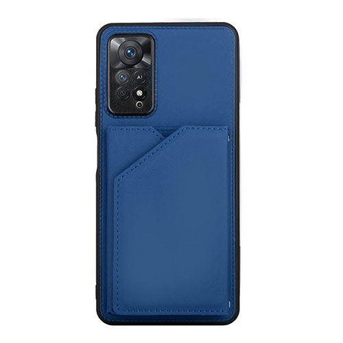 Soft Luxury Leather Snap On Case Cover Y01B for Xiaomi Redmi Note 11 Pro 5G Blue