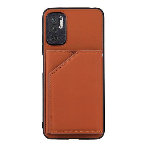 Soft Luxury Leather Snap On Case Cover Y01B for Xiaomi Redmi Note 11 SE 5G Brown