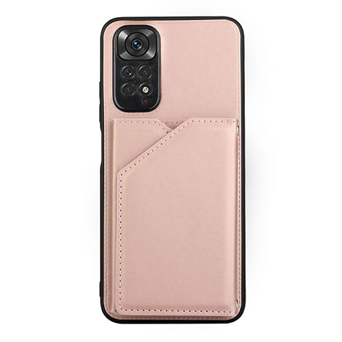 Soft Luxury Leather Snap On Case Cover Y01B for Xiaomi Redmi Note 11S 4G Rose Gold