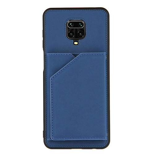 Soft Luxury Leather Snap On Case Cover Y01B for Xiaomi Redmi Note 9 Pro Blue