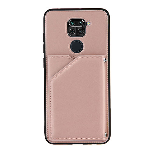 Soft Luxury Leather Snap On Case Cover Y01B for Xiaomi Redmi Note 9 Rose Gold