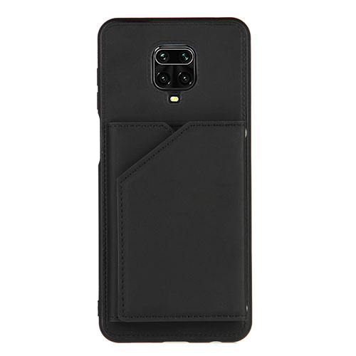 Soft Luxury Leather Snap On Case Cover Y01B for Xiaomi Redmi Note 9S Black