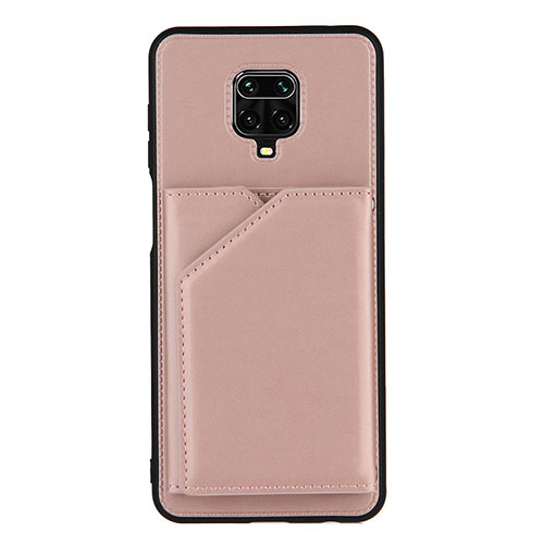 Soft Luxury Leather Snap On Case Cover Y01B for Xiaomi Redmi Note 9S Rose Gold