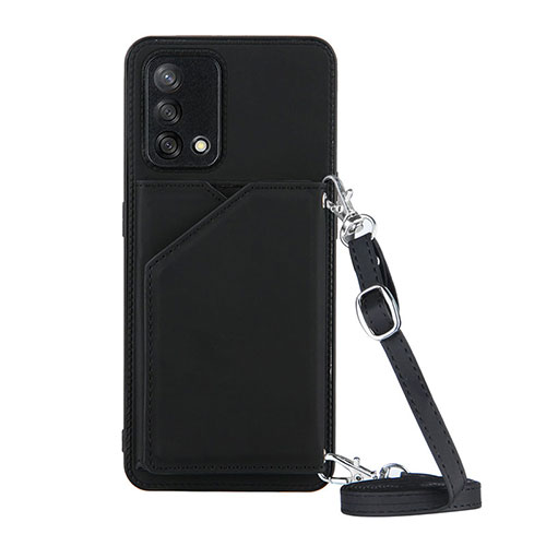 Soft Luxury Leather Snap On Case Cover Y02B for Oppo F19 Black
