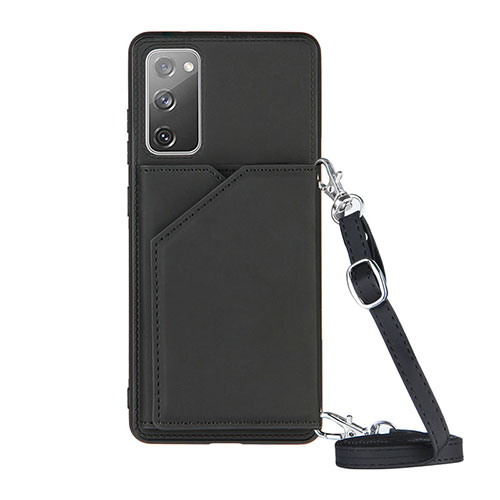 Soft Luxury Leather Snap On Case Cover Y02B for Samsung Galaxy S20 FE 5G Black