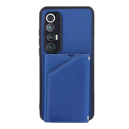 Soft Luxury Leather Snap On Case Cover Y02B for Xiaomi Mi 10S 5G Blue