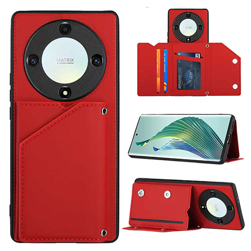 Soft Luxury Leather Snap On Case Cover YB1 for Huawei Honor Magic5 Lite 5G Red