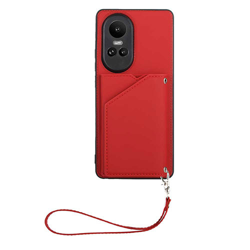 Soft Luxury Leather Snap On Case Cover YB1 for Oppo Reno10 Pro 5G Red