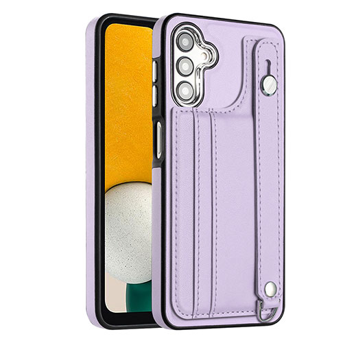 Soft Luxury Leather Snap On Case Cover YB1 for Samsung Galaxy A04s Purple
