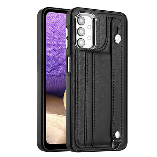 Soft Luxury Leather Snap On Case Cover YB1 for Samsung Galaxy A32 5G Black