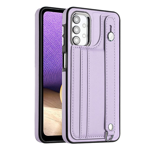 Soft Luxury Leather Snap On Case Cover YB1 for Samsung Galaxy A32 5G Purple