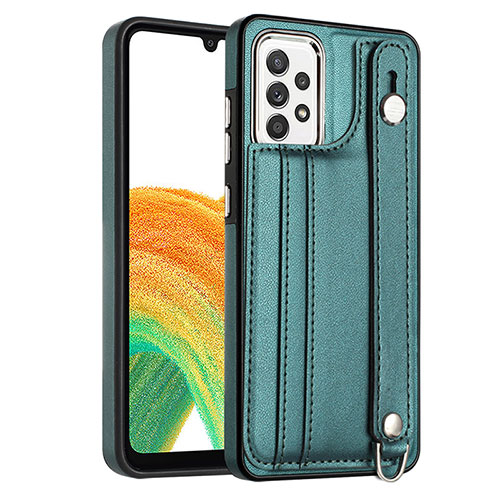 Soft Luxury Leather Snap On Case Cover YB1 for Samsung Galaxy A33 5G Green