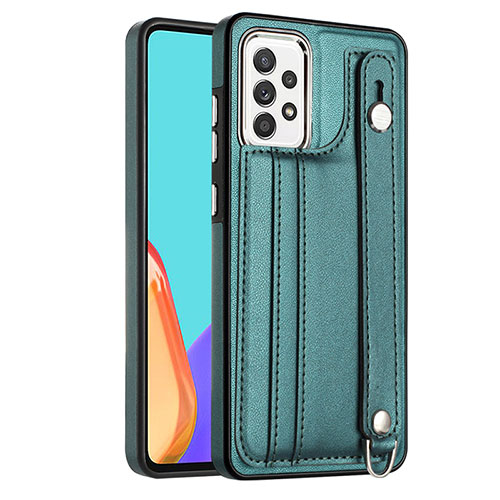 Soft Luxury Leather Snap On Case Cover YB1 for Samsung Galaxy A52 4G Green