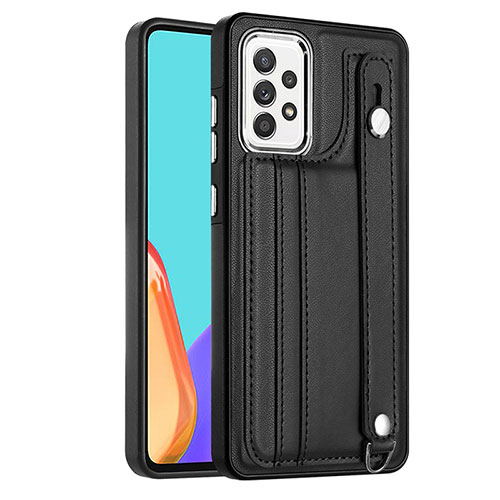 Soft Luxury Leather Snap On Case Cover YB1 for Samsung Galaxy A52 5G Black