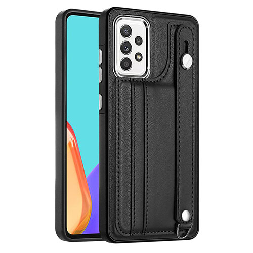 Soft Luxury Leather Snap On Case Cover YB1 for Samsung Galaxy A53 5G Black