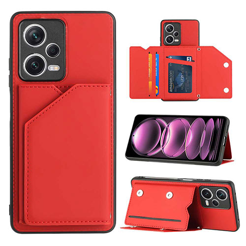 Soft Luxury Leather Snap On Case Cover YB1 for Xiaomi Poco X5 5G Red